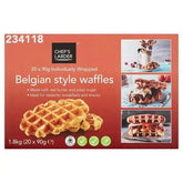 Chef's Larder Belgian Style Waffles 20 x 90g  Adomoo